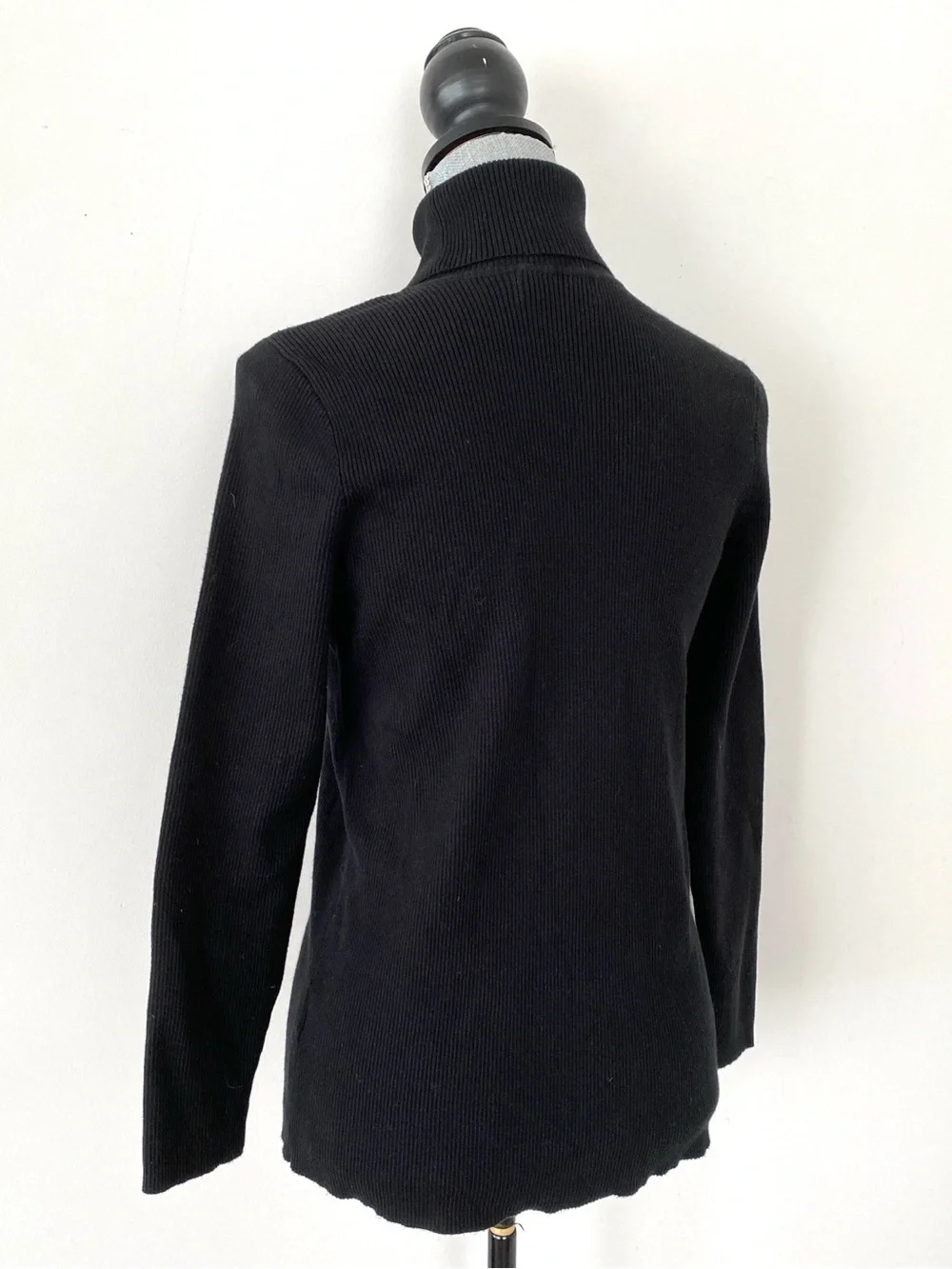Lauren Ralph Lauren Black Ribbed Turtleneck Sweater 2X Preppy Classic Basic